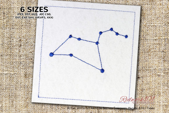A Designer's Review of the Leo Constellation Redwork Embroidery