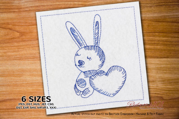 Bunny Holding Heart Machine Embroidery Design Review