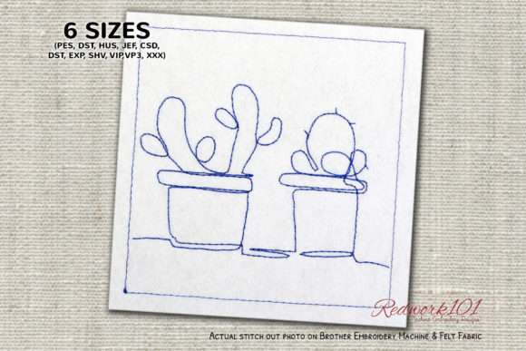 Cactus Succulents Collection Redwork: A Designer’s Review
