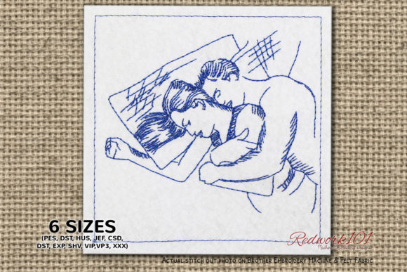 Couple in Bed Lineart Design Review for Craft Fairs