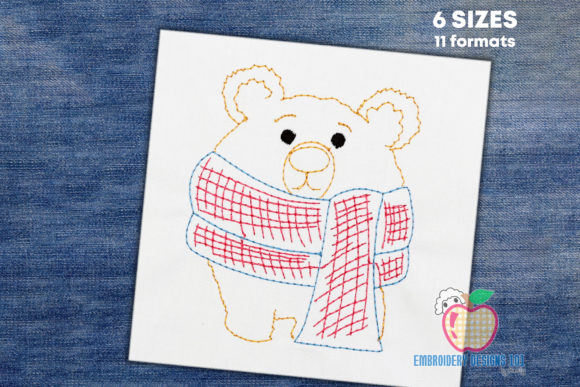 Cute Baby Bear with Scarf Sketch: A Designer's Booth Review