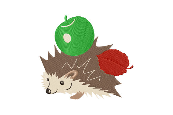 Cute Hedgehog with Apple Embroidery Design Review
