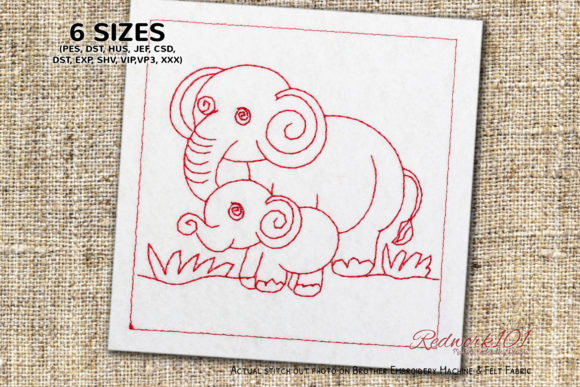 Elephant Family with Baby Elephant: Embroidery Review