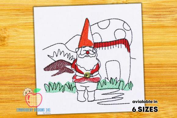 Gnome Standing Outside of Castle: Embroidery Design Review