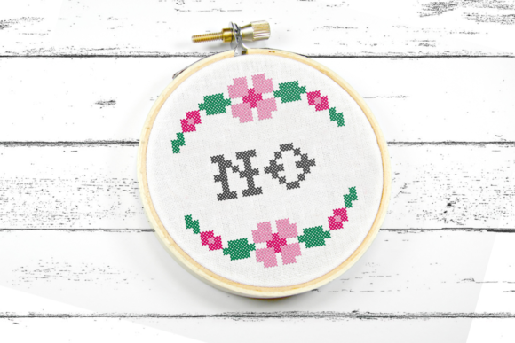 No Faux Cross Stitch with Floral Border: Embroidery Review