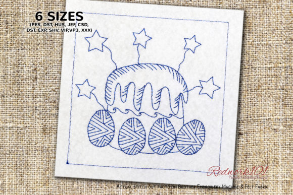 Reviewing Easter Decorated Egg and Cake Redwork for Your Seasonal Shop